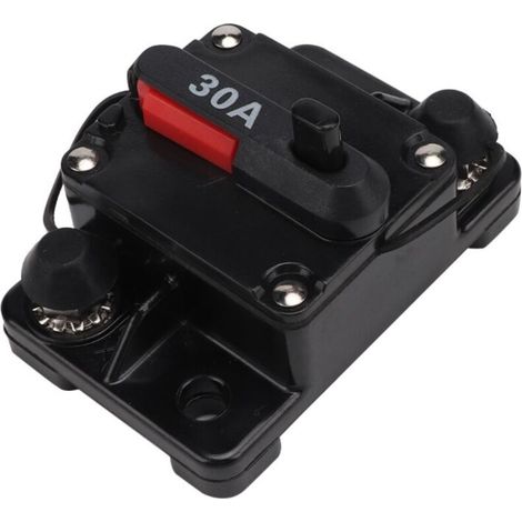 Le disjoncteur de voiture de, 12V 30A / 40A / 60A audio stéréo de voiture réinitialisent le disjoncteur en ligne auto-récupération fusible de disjoncteur étanche(30A)