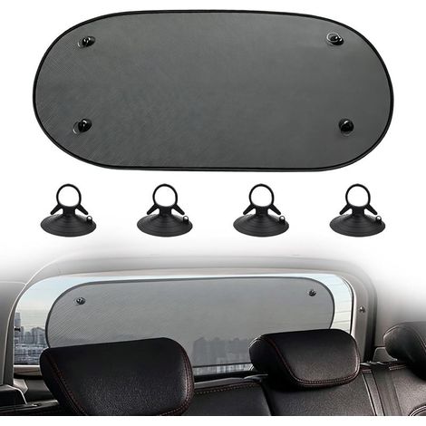 Pare Soleil Voiture Arriere 100 x 50 cm, Pare Soleil Vitre Arrière Voiture Pliable avec 4 Ventouses, Pare Soleil Arriere Voiture en Maille pour SUV Voiture Cache Vitre Voiture (1/5)