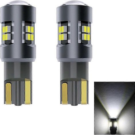 Lot de 2 ampoules LED W5W T10 pour voiture, compatibles Canbus, sans erreur, 12V/24V, feux de position latéraux pour camions et camping-cars, accessoires et pièces détachées, blanc, pour éclairage de