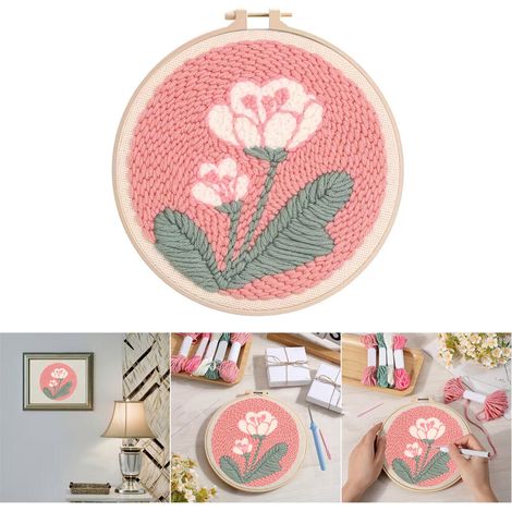 Un juego completo de suministros para bordar estampados