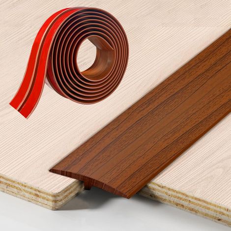 Perfil De Transición T - 5 Cm X 300 Cm - Autoadhesivo - Pvc - Para Parquet Y Laminado (1/5)