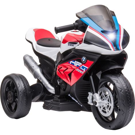 Kinder Elektro-Motorrad Kindermotorrad 6V Elektrofahrzeug Elektro-Dreirad Kinderfahrzeug Mit 3 Musikmodi 2,5Km/H Ab 18 Monaten Pp Metall Rot