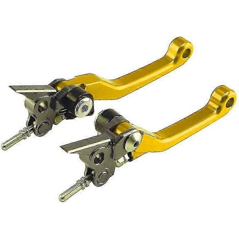 Levier de frein et d'embrayage pliable CNC Pivot pour moto tout-terrain Sx Xc 65 85 Freerie 250r 250 350 14-18 (Or) (1/4)