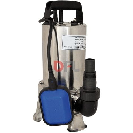 POMPA SOMMERSA IMMERSIONE 1.0HP ACCIAIO INOX ACQUE SCURE SPORCHE 750W 12500Lt/h