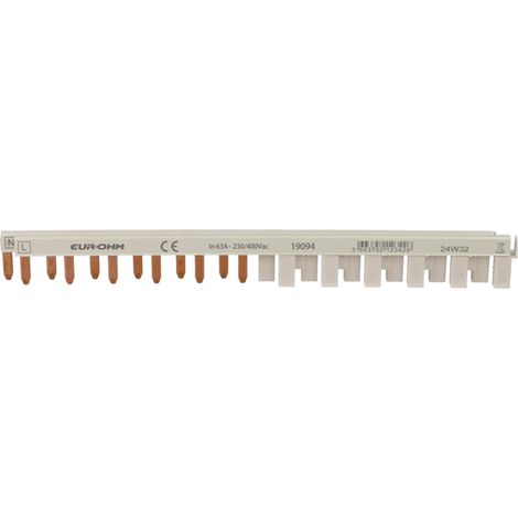 Peigne horizontal 1P+N 63A 12 dents (19094) (1/2)