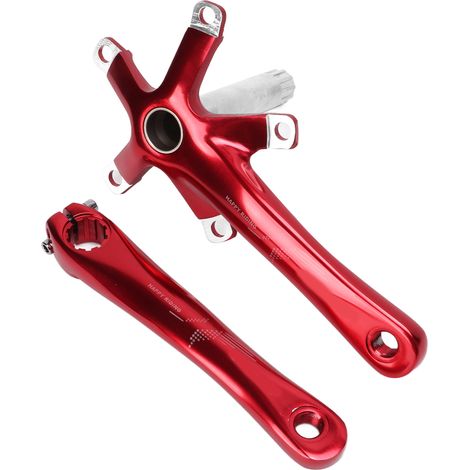 Pédalier VIARON en alliage d'aluminium, entraxe 130 mm, pour vélo de route pliable, boîtier de pédalier creux, rouge. (1/5)