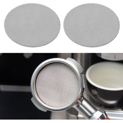 Filterhalter für Kaffeemaschinen aus Edelstahl, sekundäres Wasserverteilungsgitter, Kaffeefilter, Kaffeefilterhalter, Filterscheibe, 1,7 mm dick, 53 mm Durchmesser. (1/5)