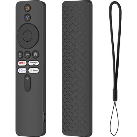 Compatible avec : Télécommande de la nouvelle Xiaomi TV Box S (2e génération) — Étui de protection en silicone anti-poussière et antichoc (lot de 2) - noir (1/4)