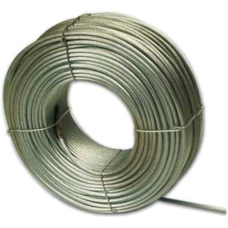 Fune In Acciaio Zincato Antigirevole   6 mm 133 Fili in matassa da 100 mt