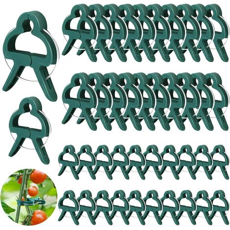 Attache Plante, Pince Attache Tomate, Clip de Support pour Plante, Clips Plantes Grimpantes, Attache Tomates Clips Réutilisable pour Fixer et Soutenir Plantes, Légumes, Fleurs et Fruits (40PCS) (1/5)