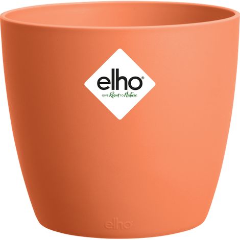 Elho Brussels Round Mini 12,5 - Marrone - Ø 13 x B 13 x H 12 cm - Interno - 100% riciclato (1/3)