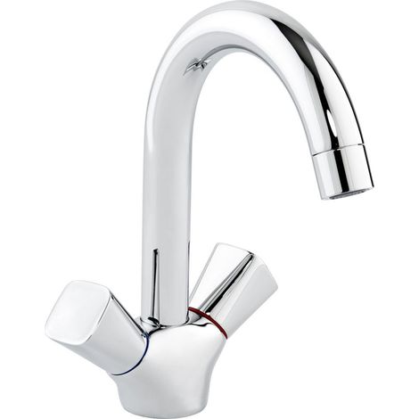 Hansgrohe Logis - Grifo de repisa para lavabo, con conjunto de desagüe, cromo 71222000