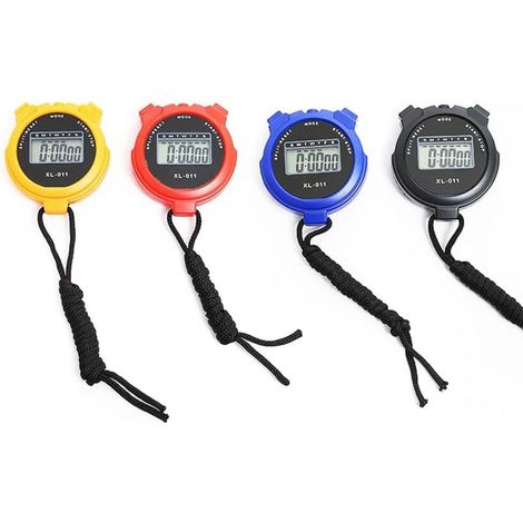 Lot de 4 chronomètres de sport avec fonction date, heure et alarme, grand écran, résistant aux chocs, étanche, pour natation, course à pied, entraînement sportif (1/5)