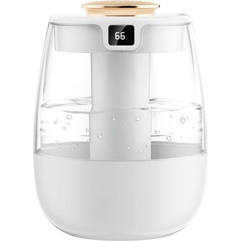 Umidificatore per camera da letto - 1,3 l - Umidificatore a nebulizzazione fredda - Con luce notturna - Per la casa e le piante - Umidificatore per cameretta bambini - Silenzioso - (Bianco) (1/5)