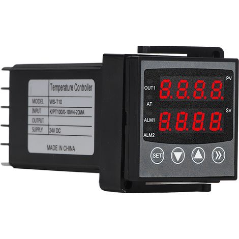 Digitaler Temperaturregler mit Alarmfunktion, intelligenter PID-Regelung, Dual-Display-Thermostat, 24 V DC (1/5)