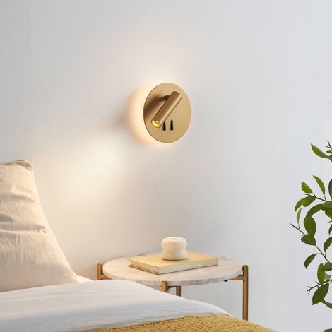 Liseuse tendance double LED et interrupteur doré - Bilbao (1/5)