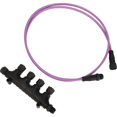 Connecteur multiport NMEA 2000 4 voies étanche M12 avec câble pour bateau, marine et navigation. (1/5)
