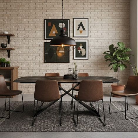 Cruise, Tavolo allungabile con top in Ceramica su vetro Marmo portoro (100cm X 200/280cm H. 76cm)  Duzzle (1/5)