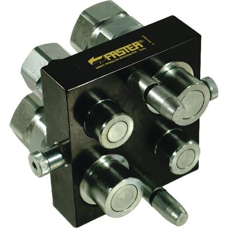Multifaster DN12/DN20-2 x 1/2" - 2 x 3/4" BSPP tap贸n de secci贸n m贸vil FASTER 2P5104AMC (1/2)