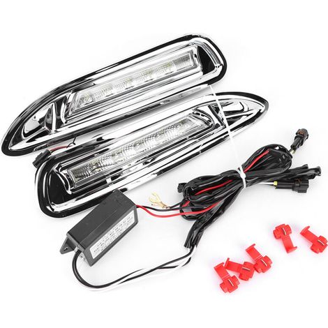 Tagfahrlicht, 2 Stück 12V 6000-6700K Auto-LED-Tagfahrlicht DRL mit Kabelbaum für 6 RUIYI 2009-2013.