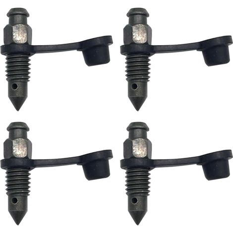 Vis de Purge des Freins Moto M8X125 en Acier Inoxydable Bouchon en Caoutchouc Lot de 4 Pièces, pour Étrier de Frein à Disque et Pompe, Usage Moto et Voiture Couleur Aléatoire (1/5)