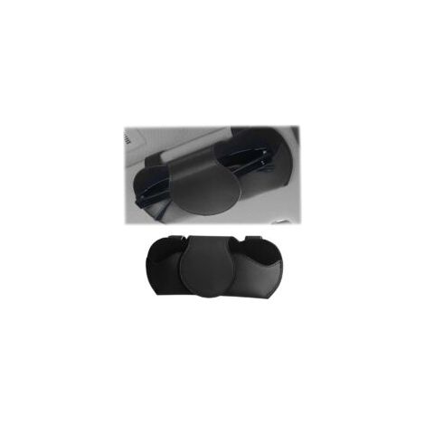 Porte Lunettes pour Pare Soleil Voitures, Etui Lunettes pour Voiture Cuir PU, Magnétique Support Lunettes pour Voiture, Universel Voiture Accessoires Interieur, pour Les Voitures(Noir) - Crezuo (1/4)