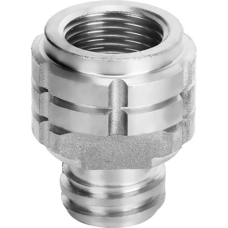 Adaptateur recharge bouteille CO2 filetage femelle G1/2 vers mâle TR21-4 pour SodaStream Soda Club (Argent) (1/5)