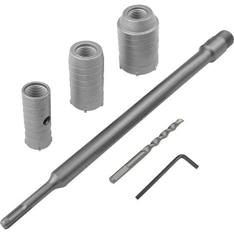 Scie Cloche Beton. Foret Beton Grande Longueur Rallonge. Jeu de Scie Cloche avec manche rond 330 mm est SDS Plus Poignée Barre de Connexion avec 30/40/50 mm Trepans pour Forage (1/4)