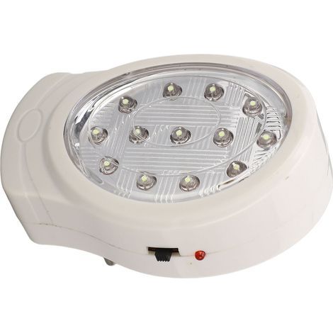Lampe de Secours LED Rechargeable 2 W, Réglage à 2 Vitesses, économie D'énergie, Lumière de Panne de Courant à Brancher pour les Voyages à Domicile, au Bureau, Lumière Blanche (1/5)