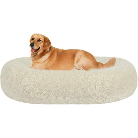 Hundebett orthopädisches rund Donut L 100 x B 100 x H 20 cm Beige (1/5)