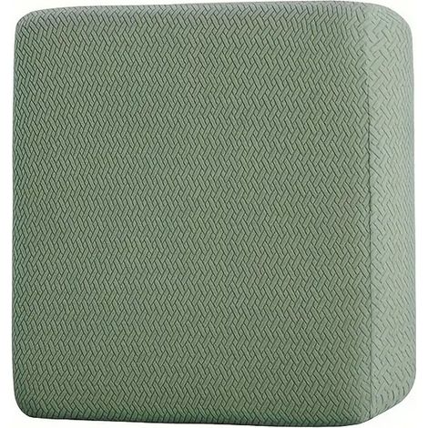 Housse extensible en polyester pour canapé 1 place, verte, lavable en machine, résistante aux taches et facile à installer, idéale pour protéger et renouveler le canapé (1/4)