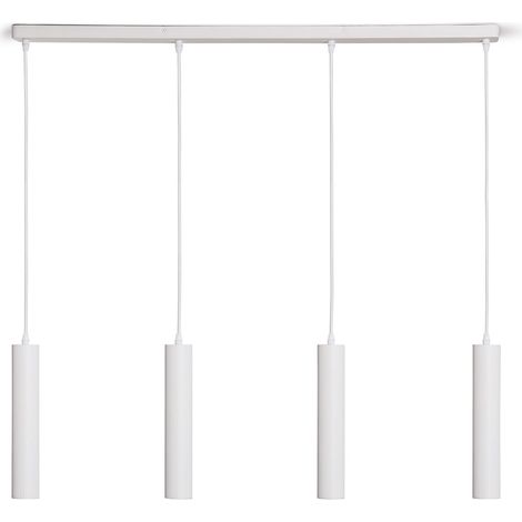 Lámpara Colgante Aluminio Aritz 4 Focos Blanco