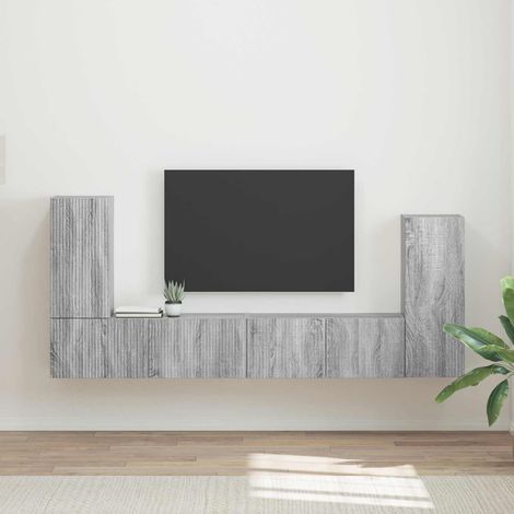 TV-Schrankset 4 pcs Graues Sonoma Holzwerkstoff