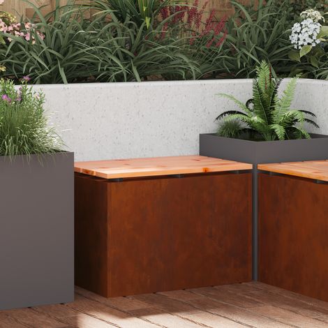 Maison Exclusive - Gartenbank Wetterfeststahl 60 x 40 x 43 cm (1/5)
