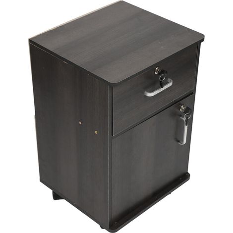 UlisemClasseur Mobile, Classeur Mobile Robuste sous Le Bureau pour la Maison (Couleur Noyer) (1/4)