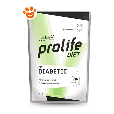 Prolife Cat Veterinary Diabetic - Prolife Cat Veterinary Diabetic - Bustina Da 85 Gr