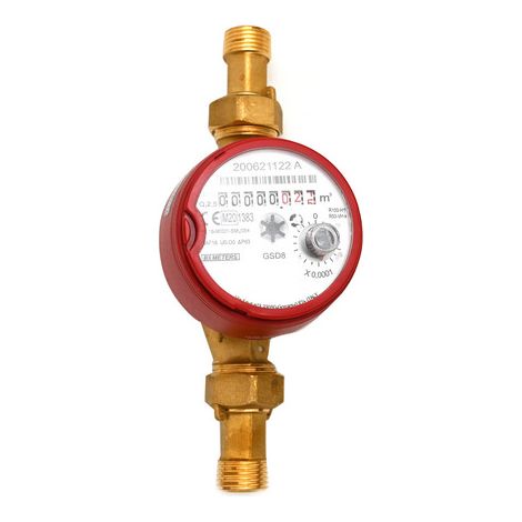 CONTATORE PER ACQUA CALDA 90  ° QUADRANTE ASCIUTTO- Diam. 20 - 3/4 L. 130- METER- pezzi 1