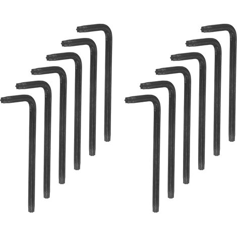 12 Pcs T20 Sécurité Anti Sabotage Torx Étoile Clé Bit Noir (1/5)