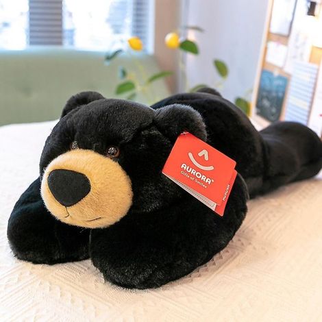 Oreiller Peluche Dinosaure Doudou Animal Rempli Sûr pour Enfant Cadeau Ours Noir Taille Géante 70cm (1/5)