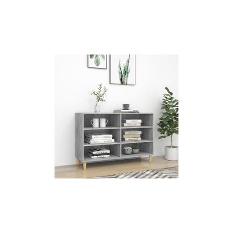 Buffet sonoma gris 103,5x35x70 bois d'ingénierie (1/5)