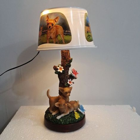 Lampe de bureau USB Unik - Artisanat en corne avec motif ludique Style A (1/5)