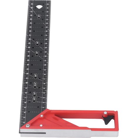 Professioneller L-förmiger Anreißwinkel aus Aluminiumlegierung für Schreinerarbeiten, 30 cm / 11,8 Zoll (1/5)