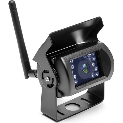 Telecamera posteriore wireless per monitor 2.4Ghz Metallo Camion Autobus 12/24V