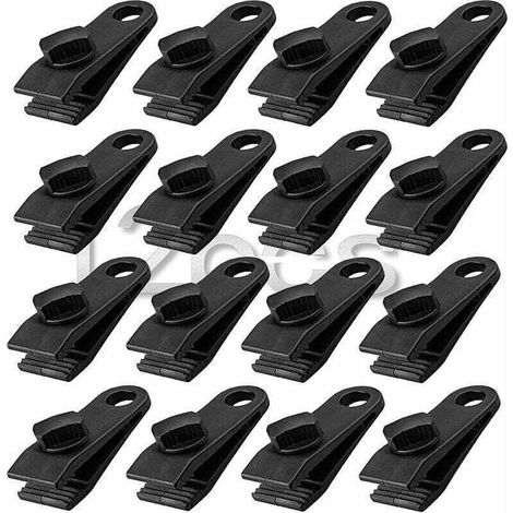 Enowelir 12 Pinces Résistantes Pour Bâche Auvent Tente Caravane Housse De Protection Jardin Ombre Tarp Fixation Instantanée (1/5)