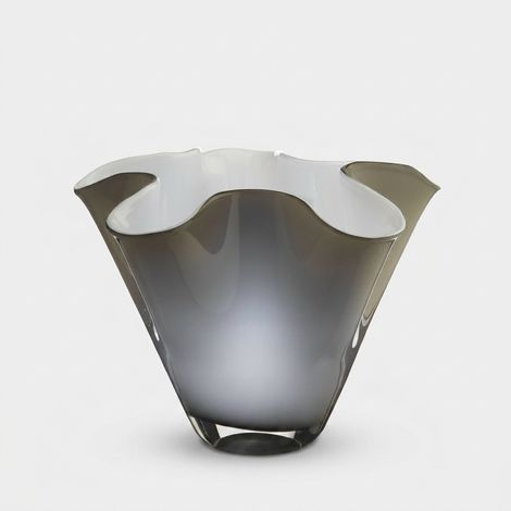 Vaso luce in vetro di design Made in Italy Wave - Tortora (1/3)