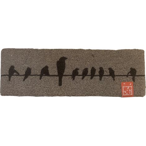 Paillasson rectangulaire à motifs - L 25 x l 75 x H 2 cm - PVC - Livraison gratuite (1/4)