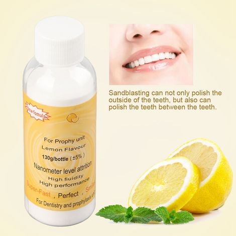 Poudre nettoyante dentaire aromatisée Prophy Mate pour polisseuse à jet d'air, parfum citron