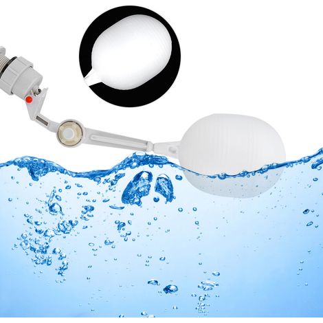 Lot de 2 vannes à flotteur en plastique pour abreuvoirs automatiques à mangeoires et réservoirs d'eau pour chevaux et bovins (1/5)