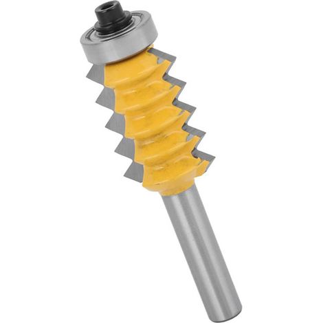 Fraise à bois à tige de 8 pouces, fraise à profiler pour rail, fraise à profiler pour rainures, type ondulé, couteau de fraisage pour bois (fraise à bois à dents multiples 8 x 30) (1/5)