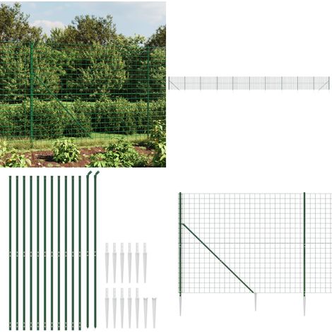 Maschendrahtzaun mit Bodenhülsen Grün 2,2x25 m - Maschendrahtzaun - Gartenzaun - Sicherheitszaun - Hundezaun - Viehzäun - Home & Living (1/5)